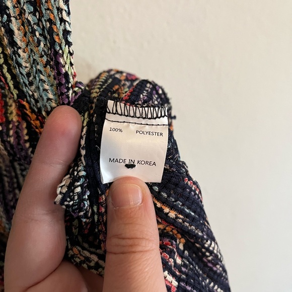 Damee Inc Multicolor Art To Wear Button Up Sleeveless Tunic PM - Picture 6 of 10